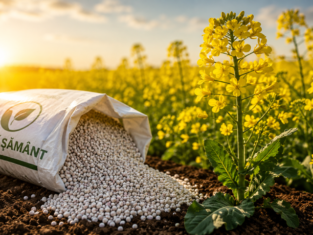 Schema de fertilizare solidă la rapiță – baza unei producții medii de 4,5 t/ha